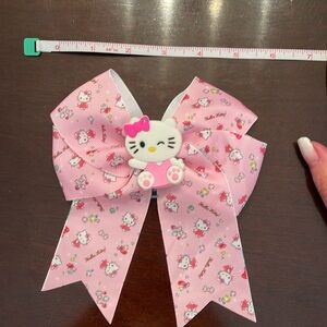 Hello Kitty Pink Patterned Hair Bow